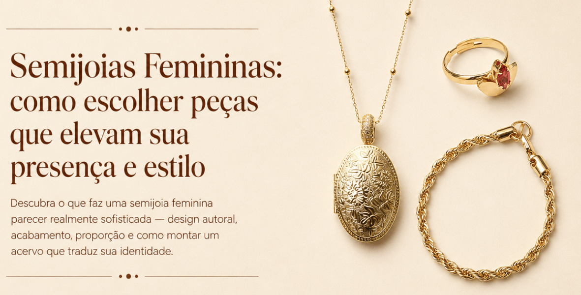 Semijoias Femininas: como escolher peças que elevam sua presença e estilo