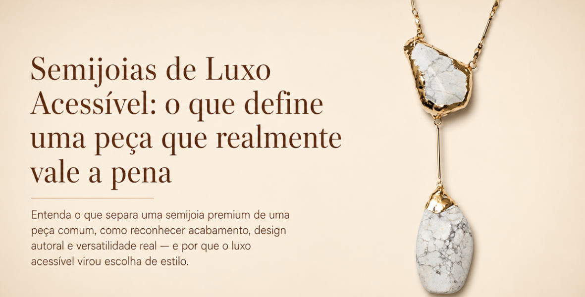 Semijoias de Luxo Acessível: o que define uma peça que realmente vale a pena