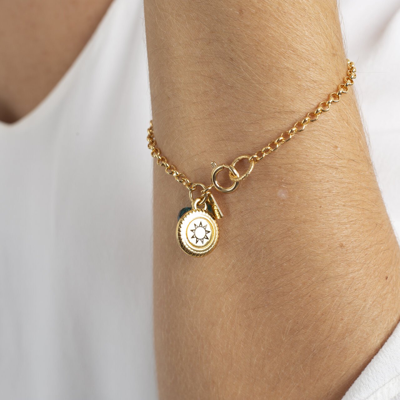 PULSEIRA DA AMIZADE FELICIDADE CORRENTE ELOS BANHO OURO