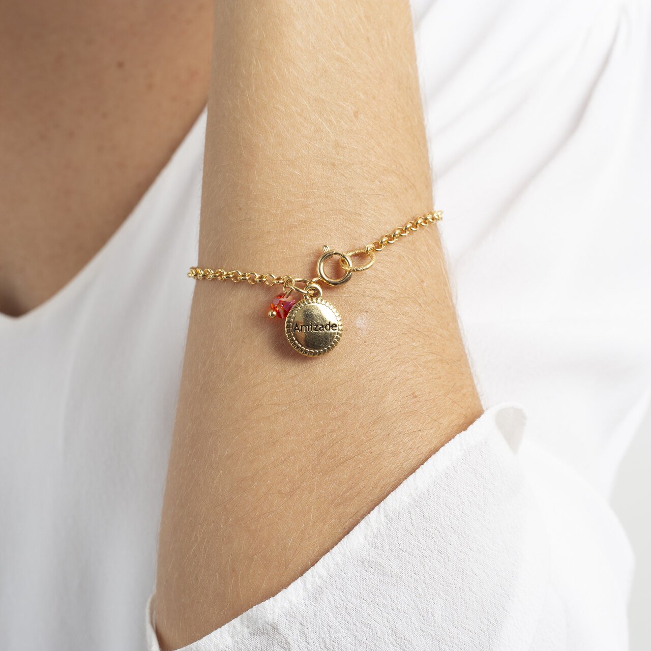 PULSEIRA DA AMIZADE CORRENTE ELOS BANHO OURO