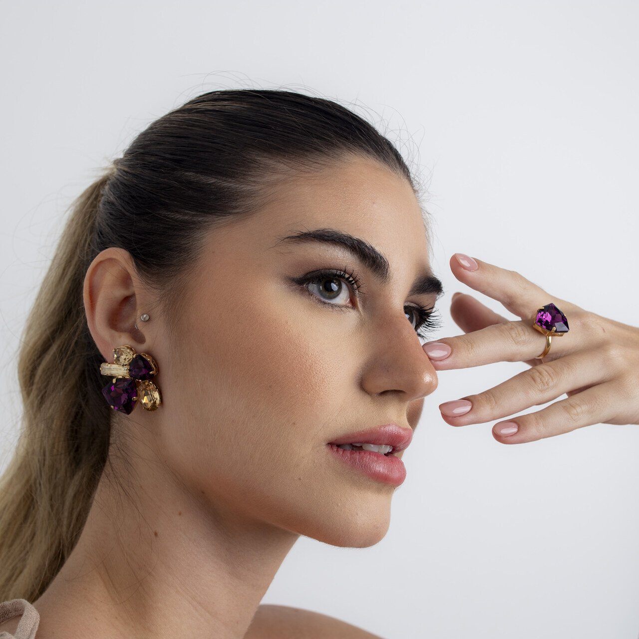 BRINCOS MIX CRISTAIS SWAROVSKI BANHO OURO
