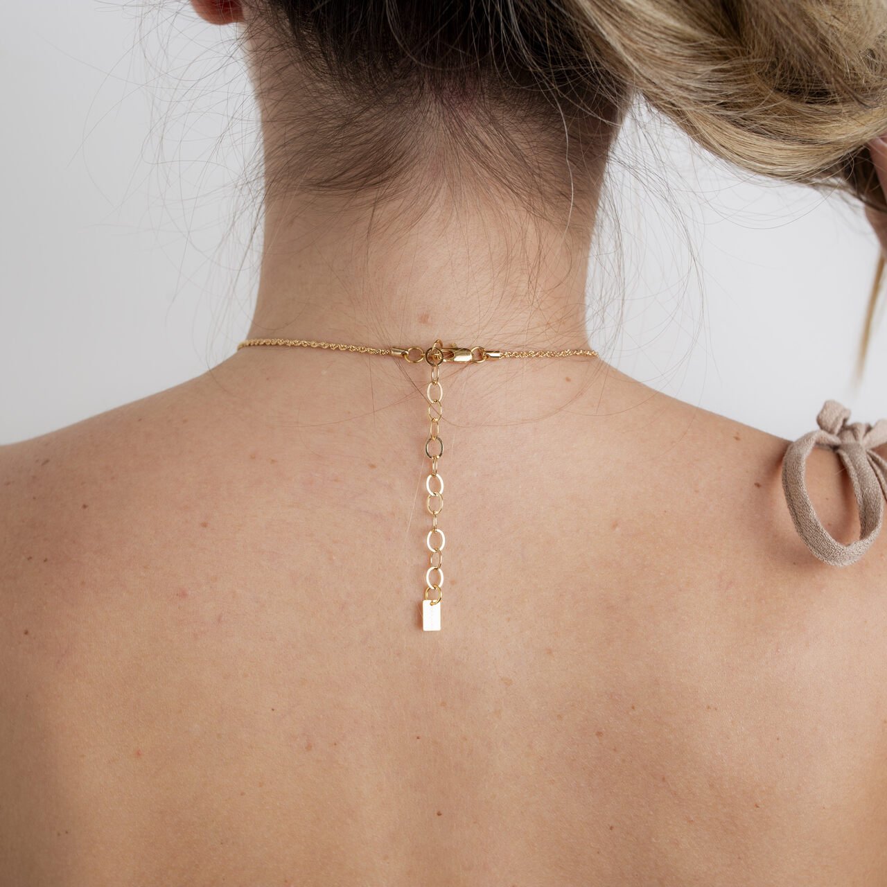 COLAR SOLAR CRISTAL AMARELO BANHO OURO