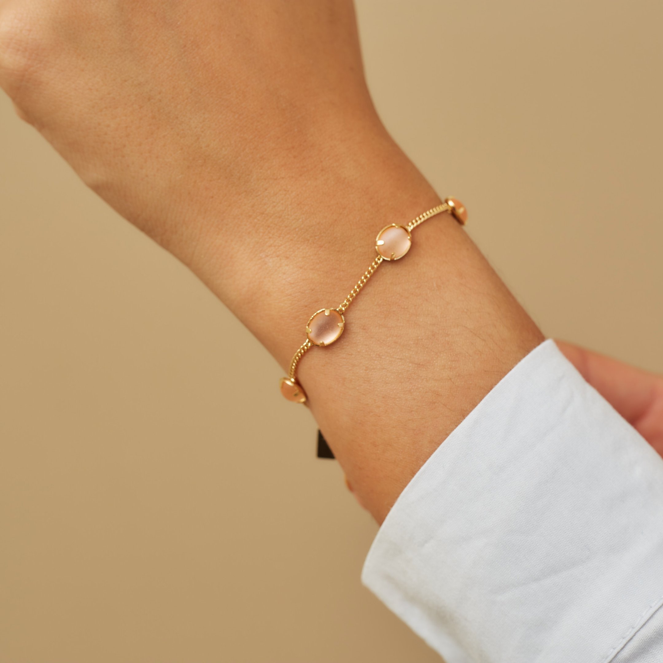 PULSEIRA KIM ROSÊ BANHO OURO