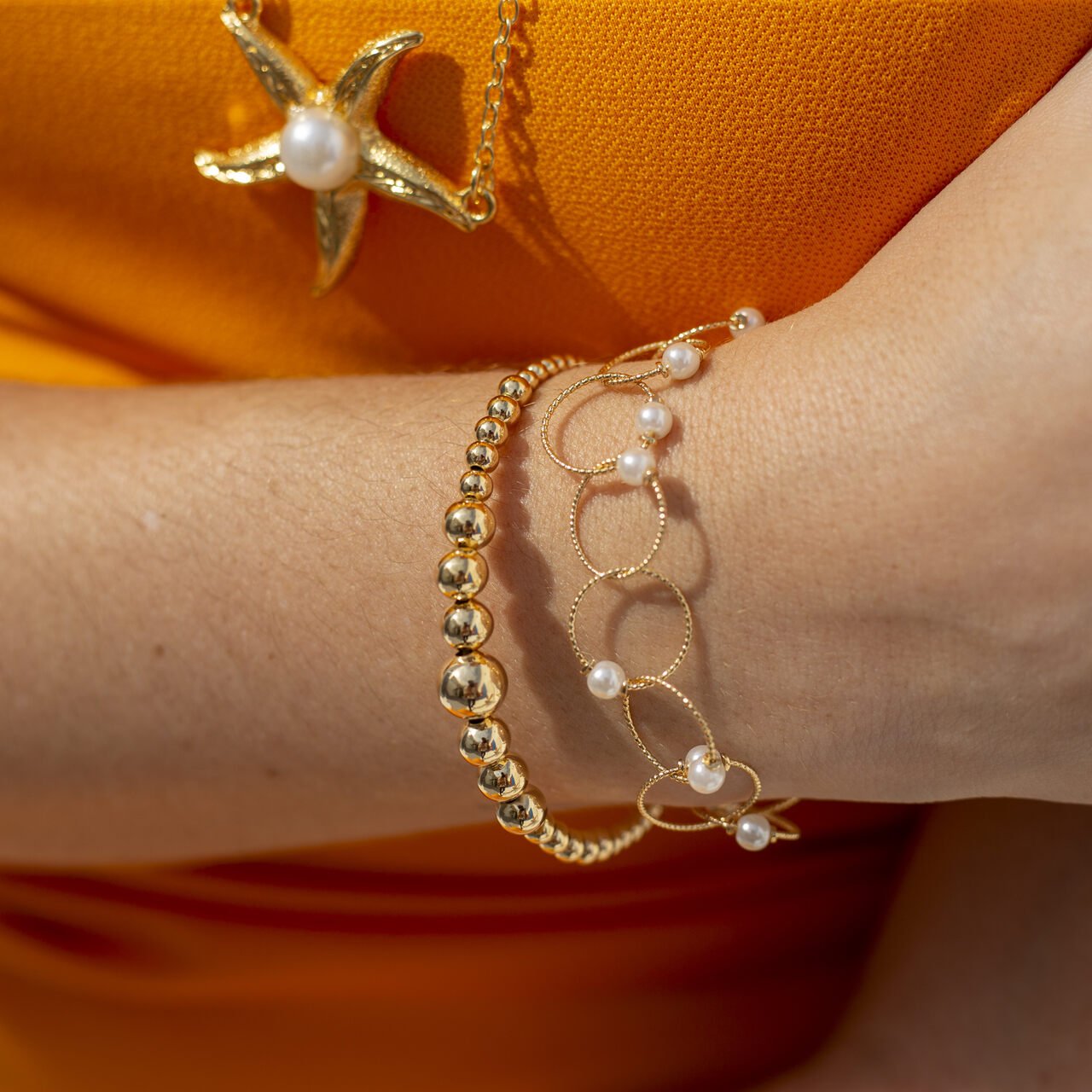 PULSEIRA TROPICAL BANHO OURO