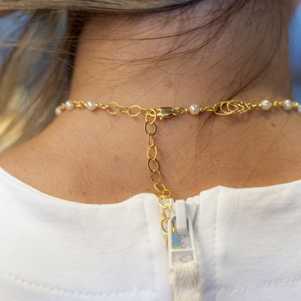 CHOKER ALICIA PÉROLAS INFINITAS BANHO OURO