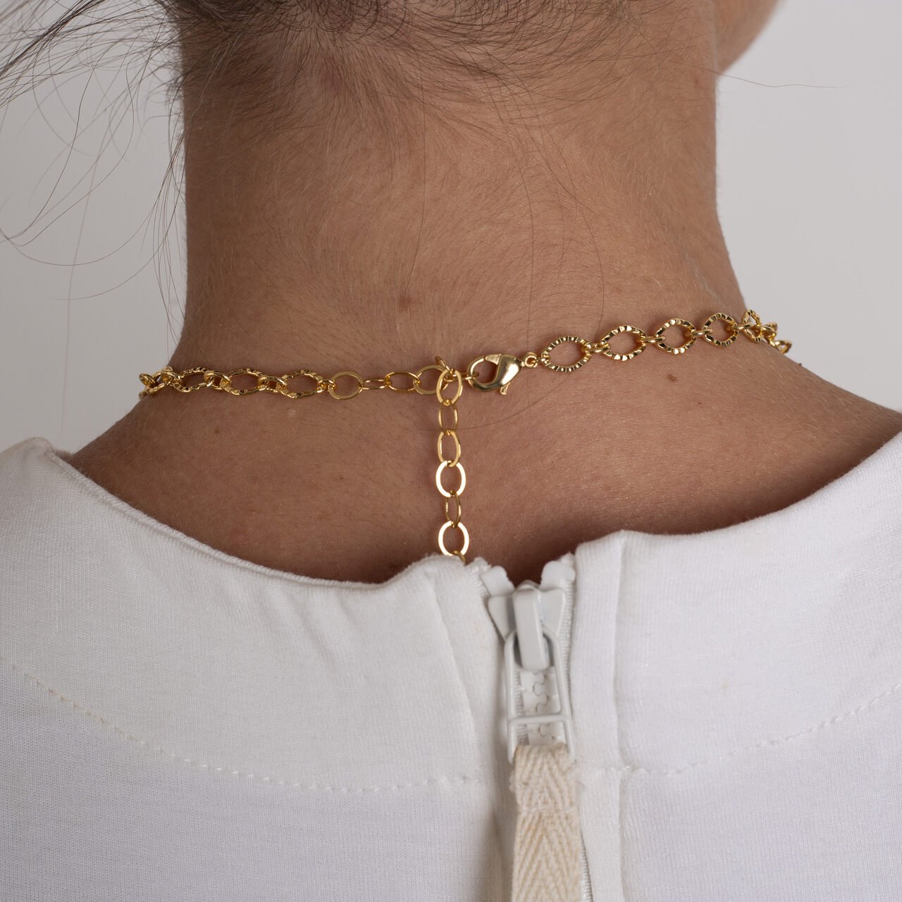 COLAR LONGO SOLAR PEDRA AMARELO BANHO OURO