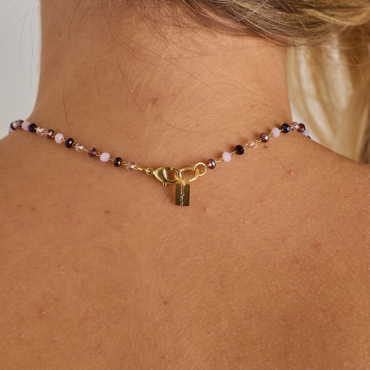 COLAR LONGO SOFIA MIX CRISTAIS BANHO OURO