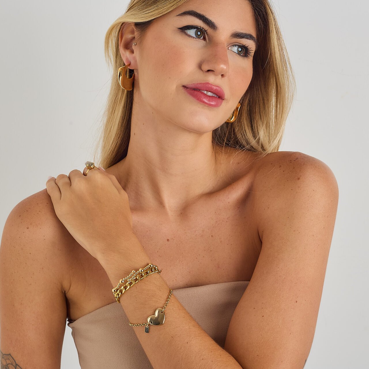 PULSEIRA GRUMET FINA BANHO OURO