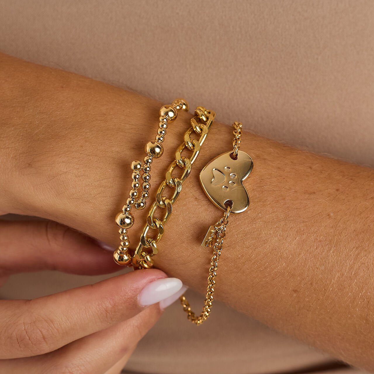 PULSEIRA GRUMET FINA BANHO OURO
