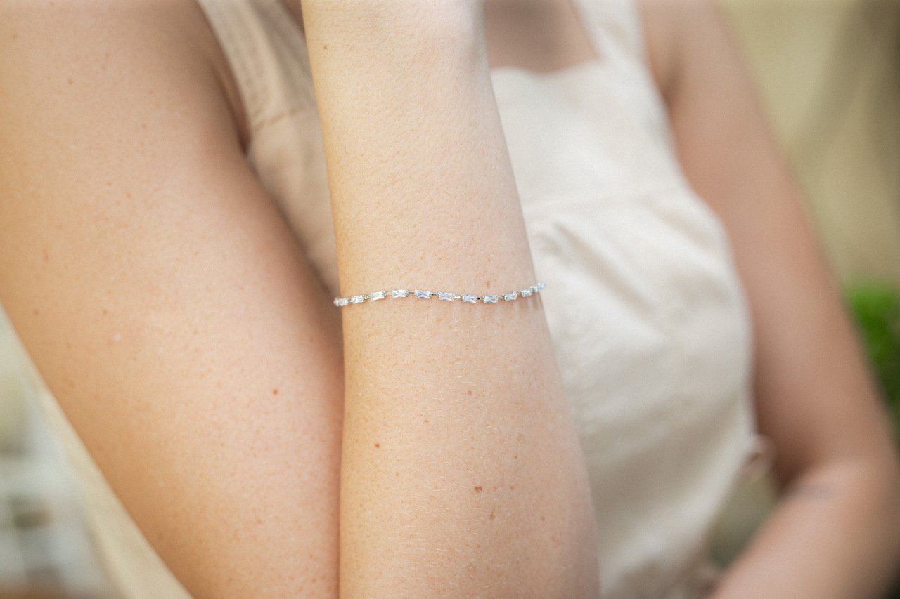 PULSEIRA ZIRC ZIRCÔNIA BANHO RÓDIO BRANCO