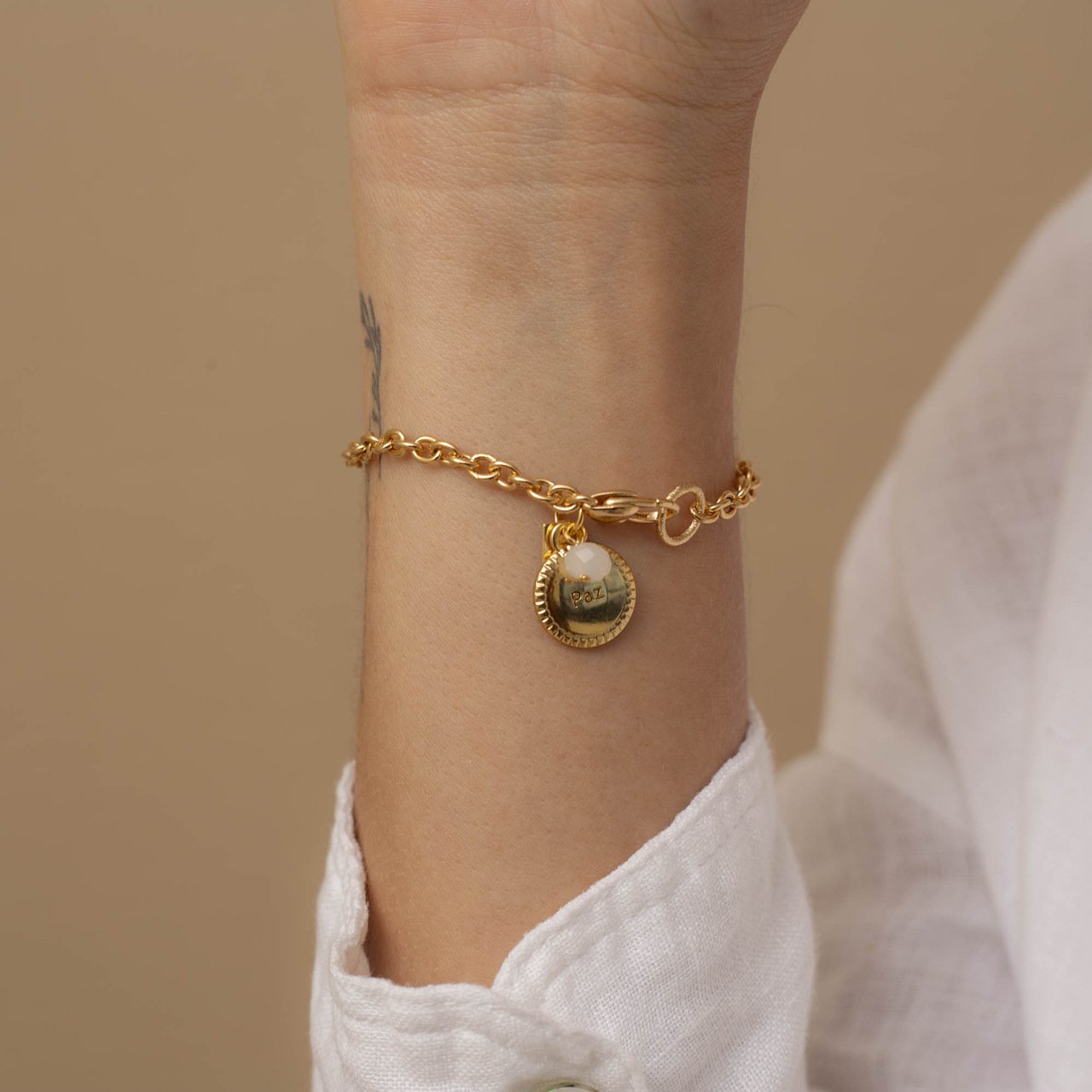 PULSEIRA DA AMIZADE PAZ BANHO OURO