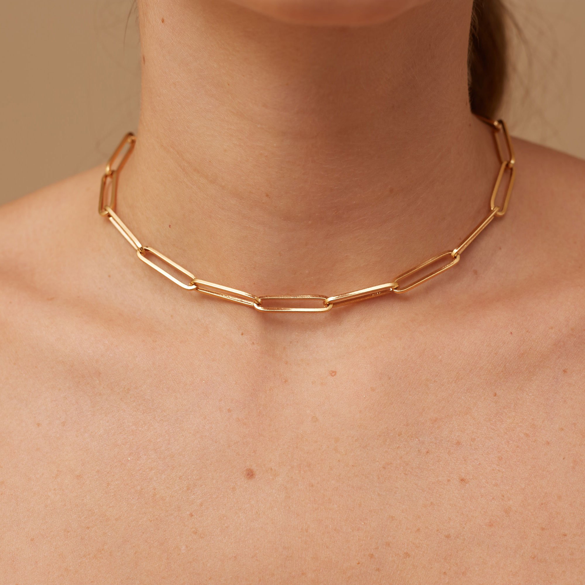 CHOKER CLIP BANHO OURO