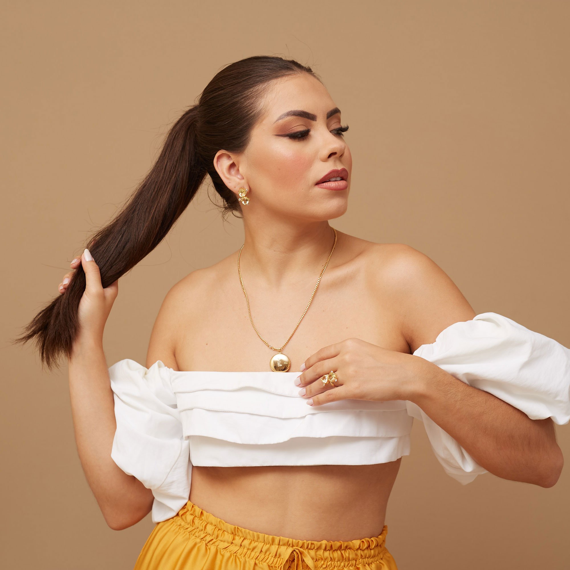 ANEL SARITA AMARELO BANHO OURO