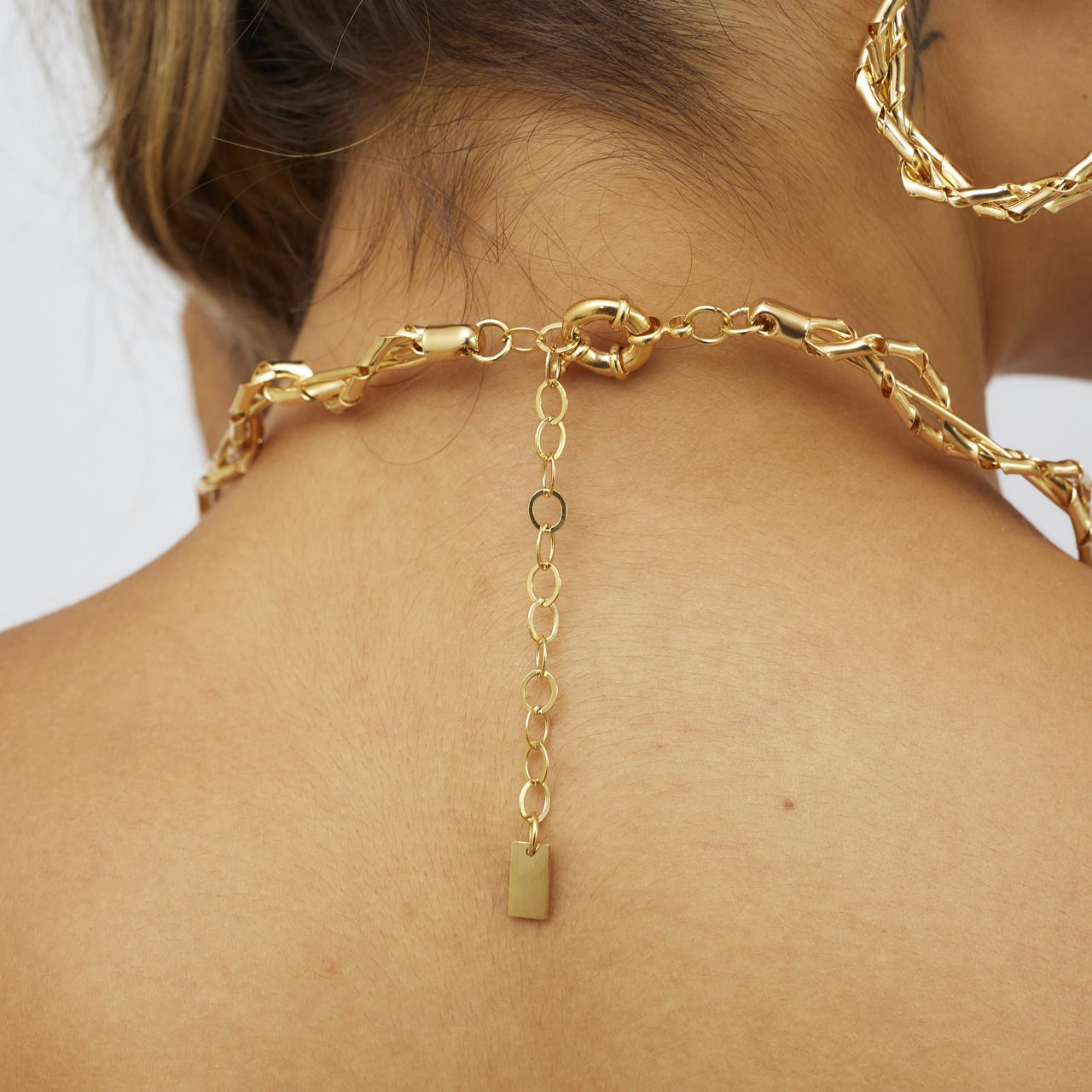 CHOKER ZOÉ ARO TRANÇADO DUPLO BANHO OURO