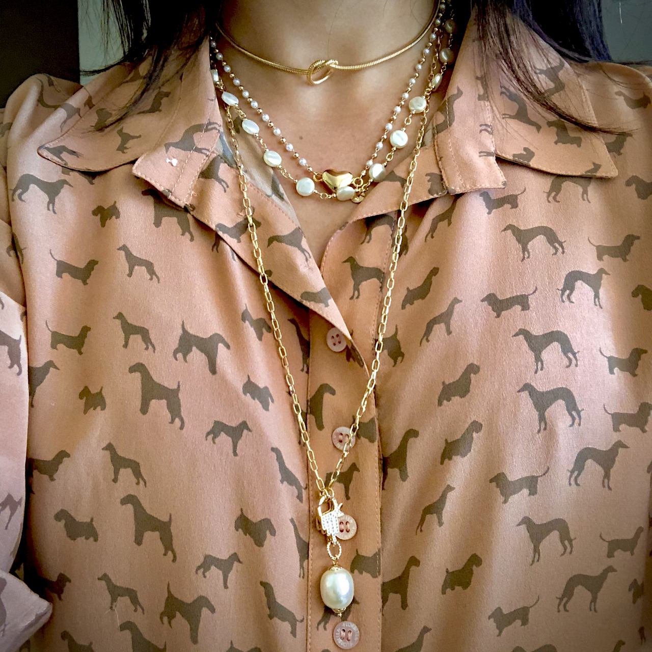 CHOKER NÓ CORRENTE RABO DE RATO BANHO OURO