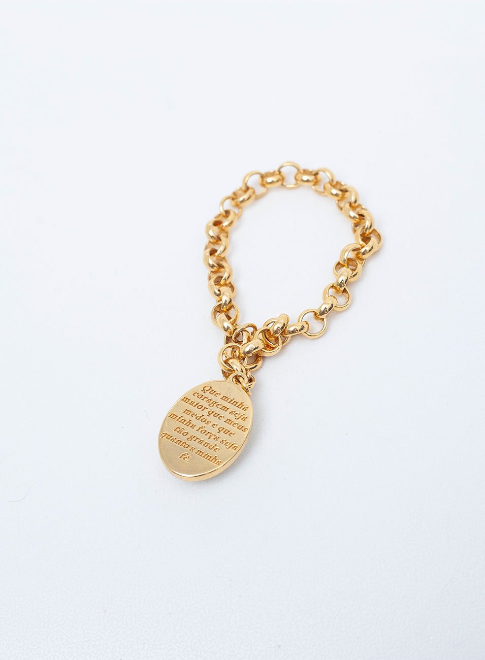PULSEIRA ELOS PINGENTE CARAVELA PORTUGUESA BANHO OURO