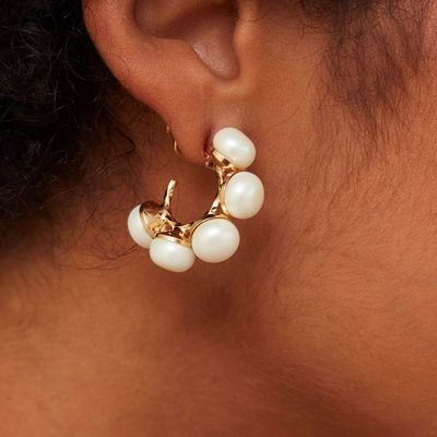 ARGOLAS MAORI PP PÉROLAS ACHATADAS BANHO OURO
