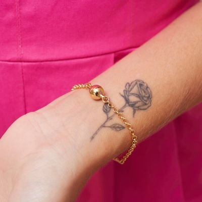 PULSEIRA AMÉM DE METAL FECHO IMÃ BANHO OURO