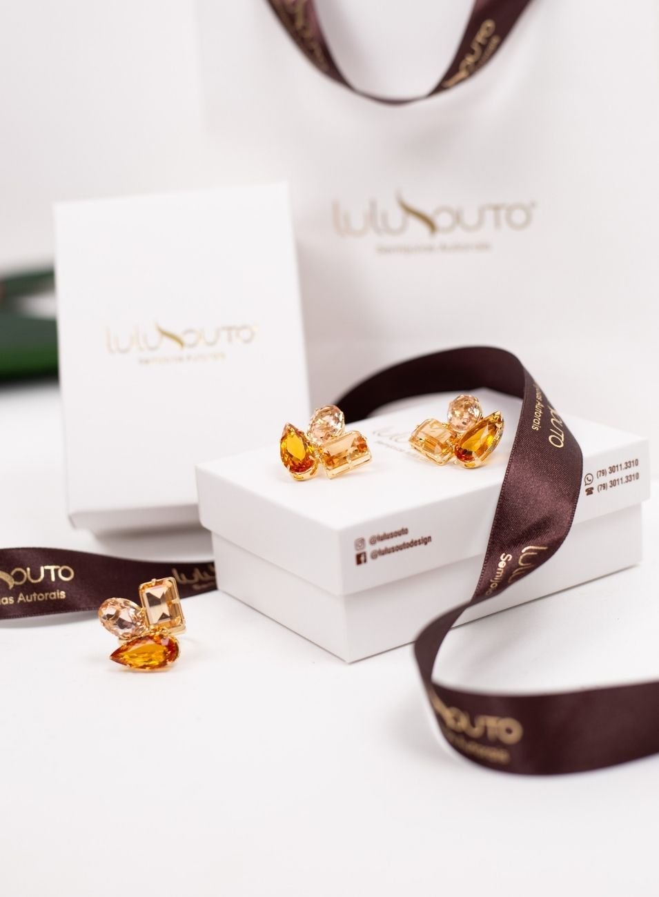 ANEL NATURE ÂMBAR BANHO OURO