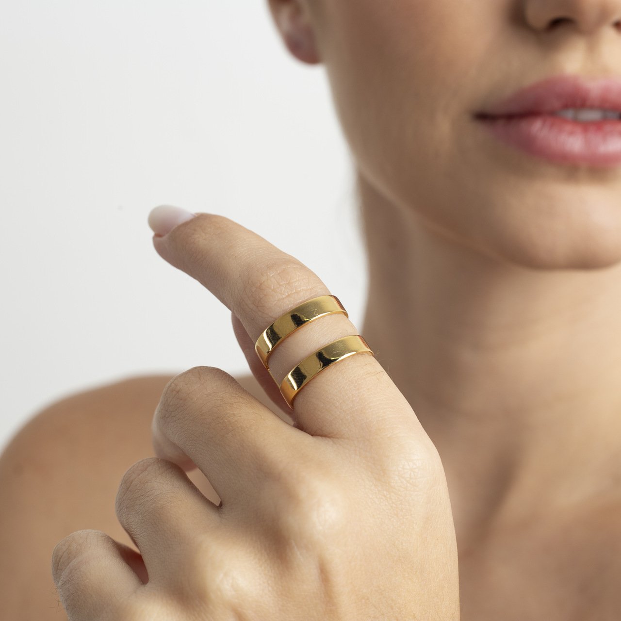 ANEL ZEN ARO DUPLO BANHO OURO