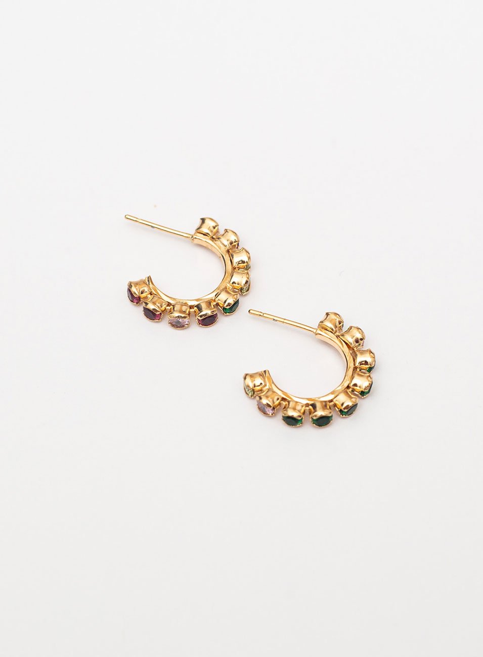 ARGOLAS LYN ZIRCONIA 3MM CRISTAIS COLORIDOS BANHO OURO