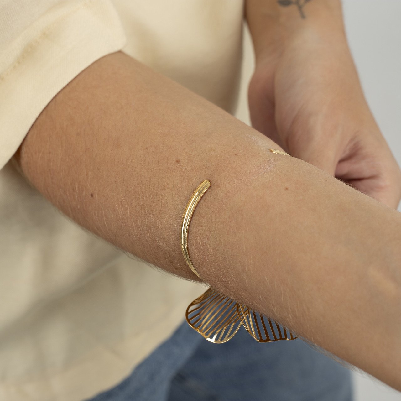 BRACELETE CALEURPA ZIRCÔNIA BANHO OURO