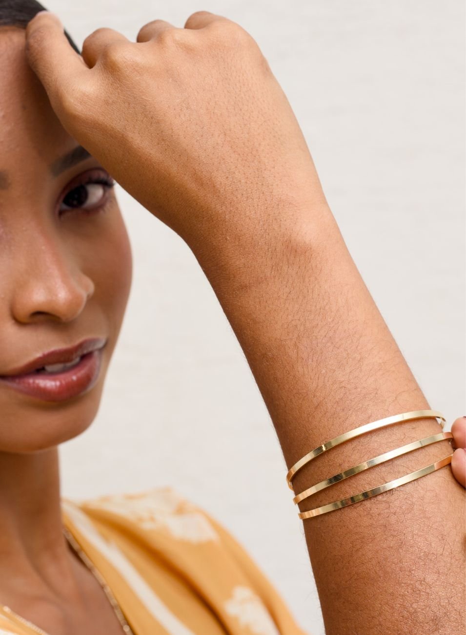 BRACELETE LIGNO TRIPLO BANHO OURO