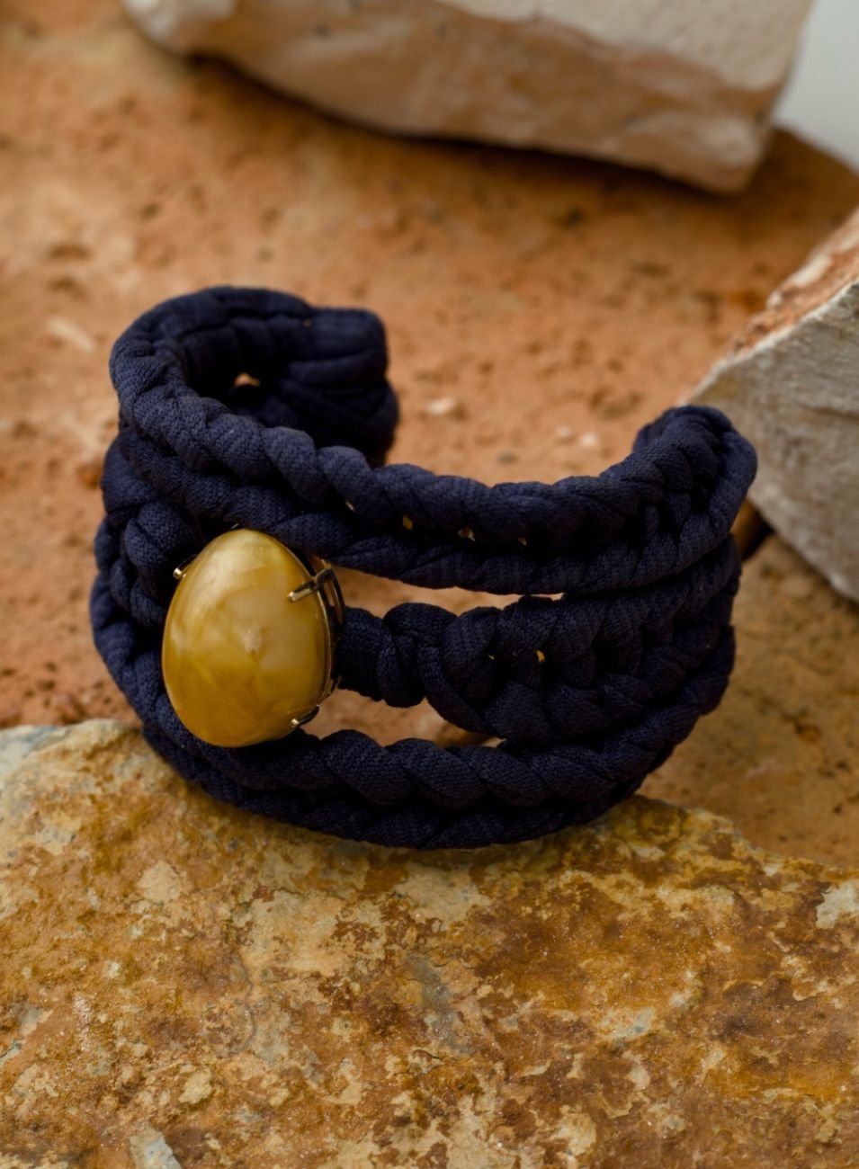 BRACELETE TRAMA CROCHÊ BANHO OURO 