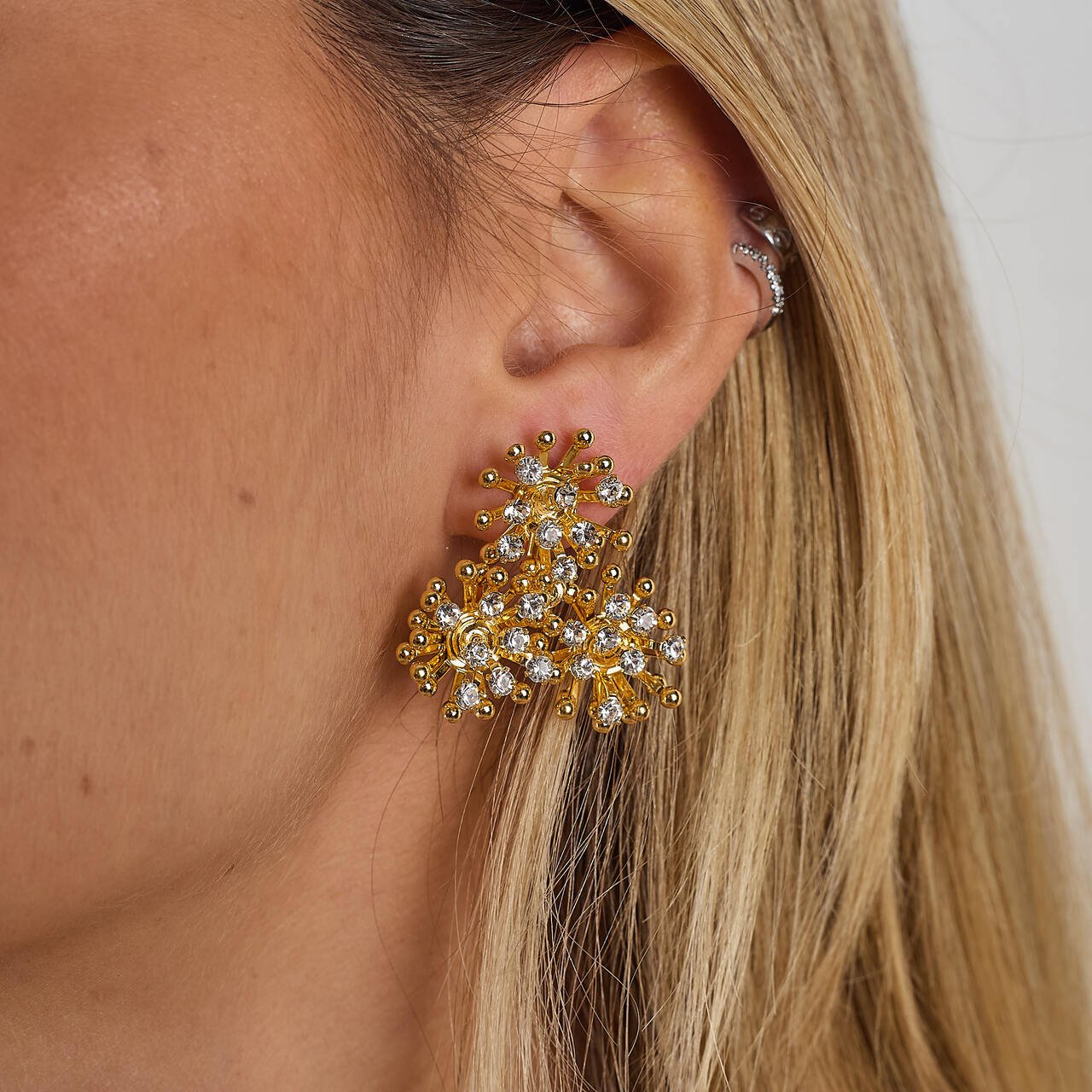 BRINCOS CALM TRÍADE BANHO OURO