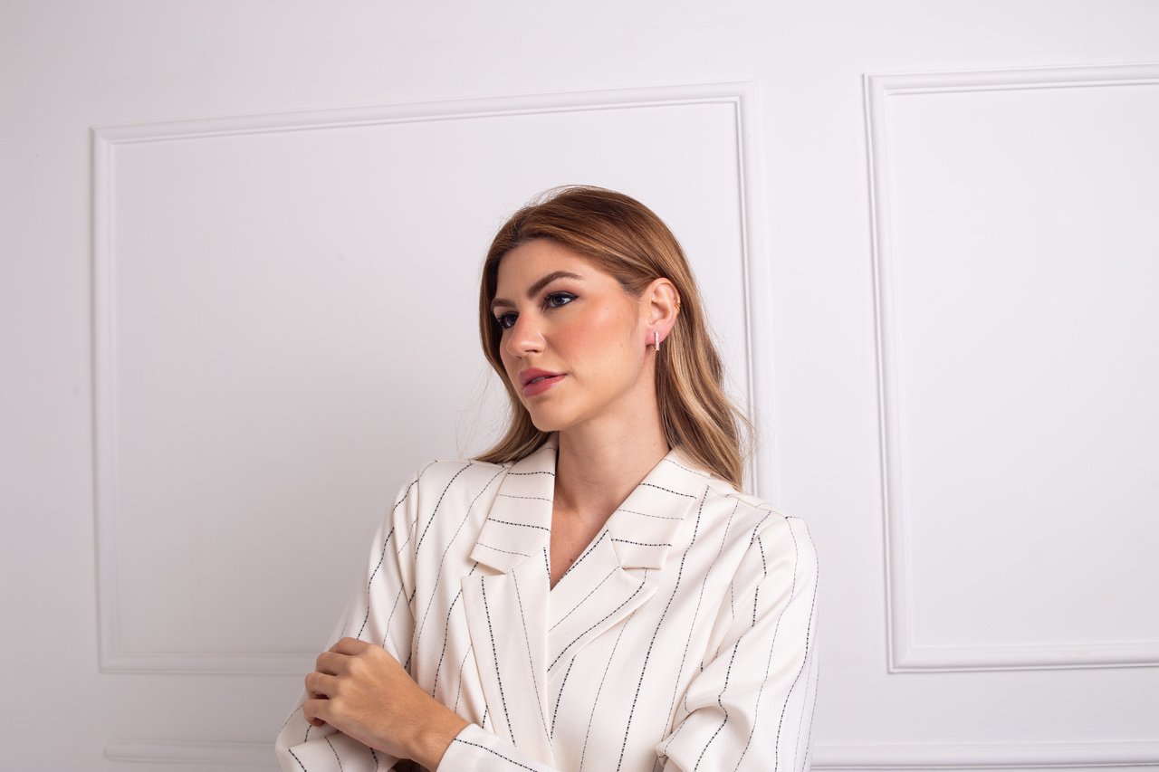 BRINCOS DIZOU PP RIVIERA CRISTAL ROSA BANHO OURO