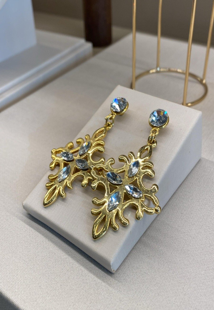 BRINCOS YANI BANHO OURO