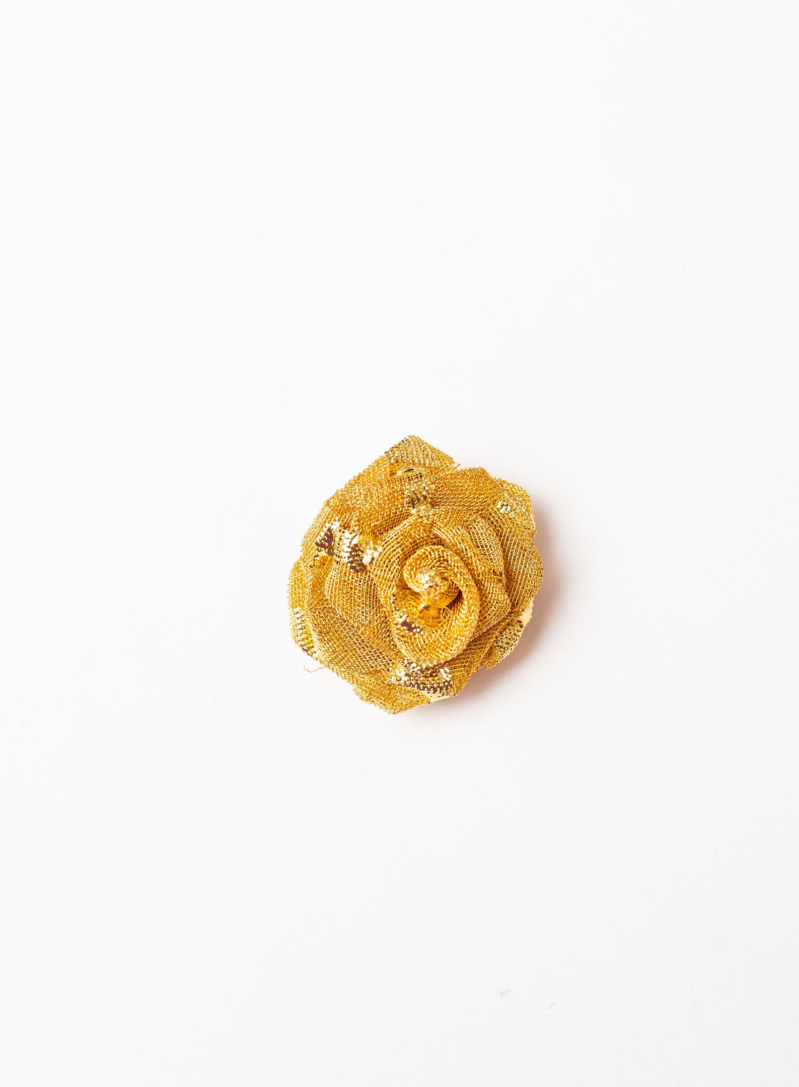 CAPA DE BOTÃO DE FLOR BANHO OURO