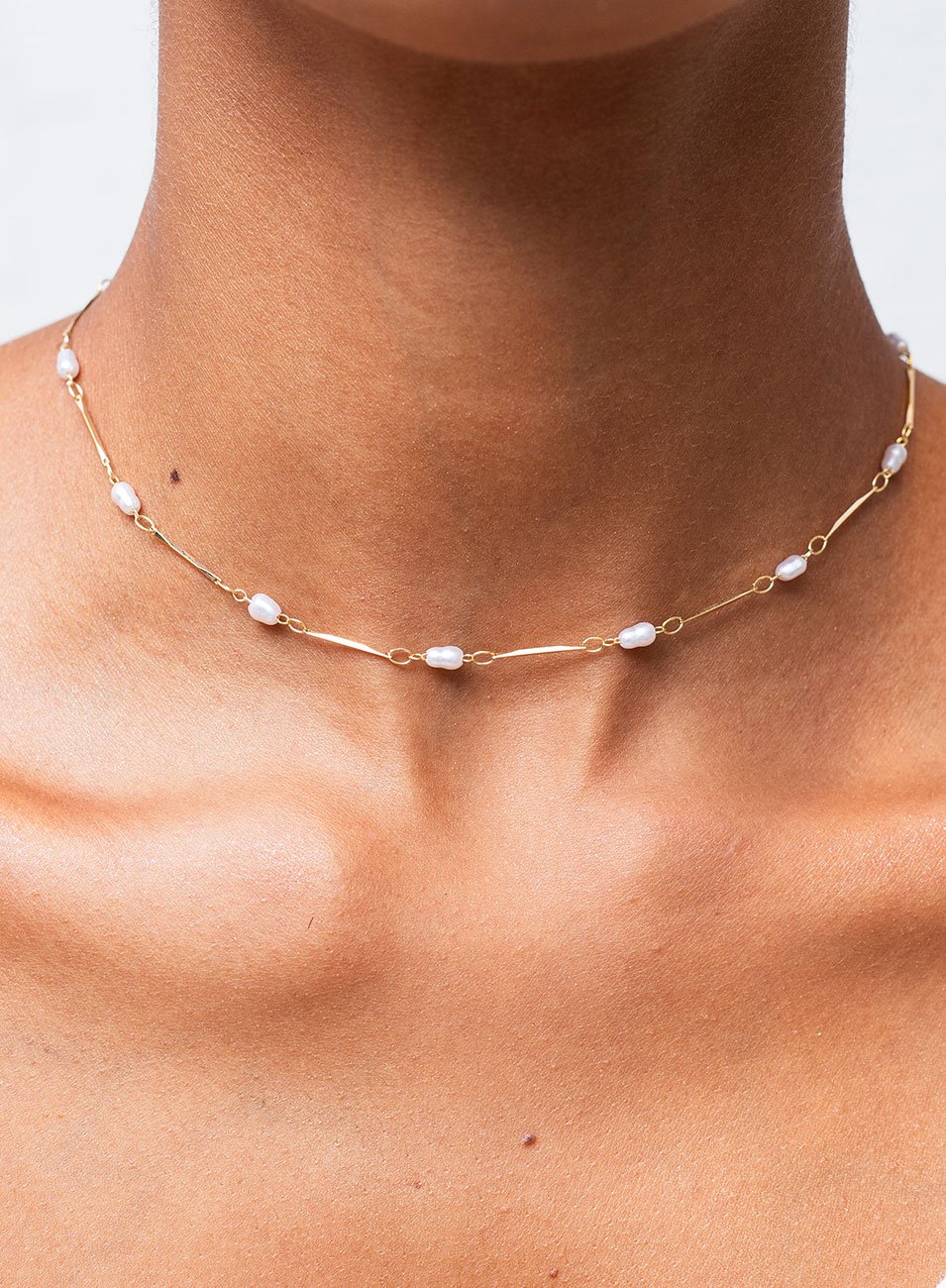 CHOKER ALINHO BANHO OURO