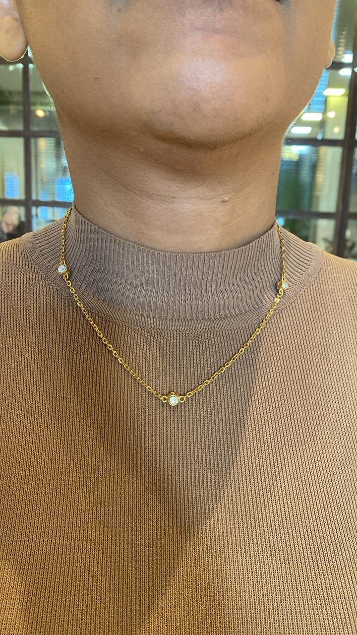 CHOKER GREGO BANHO OURO