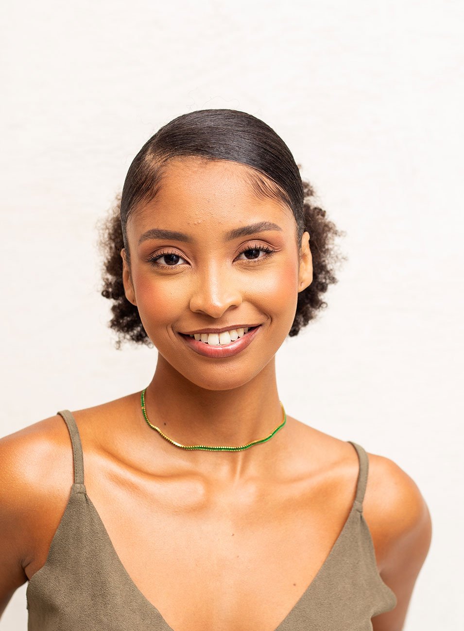 CHOKER BELLA RIVIERA VERDE ESCURO BANHO OURO
