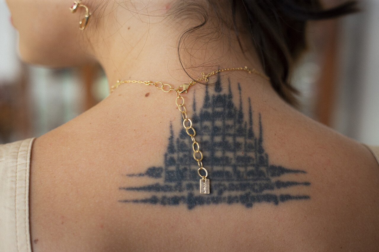 CHOKER CRUCIFIXO MEDIEVAL BANHO OURO