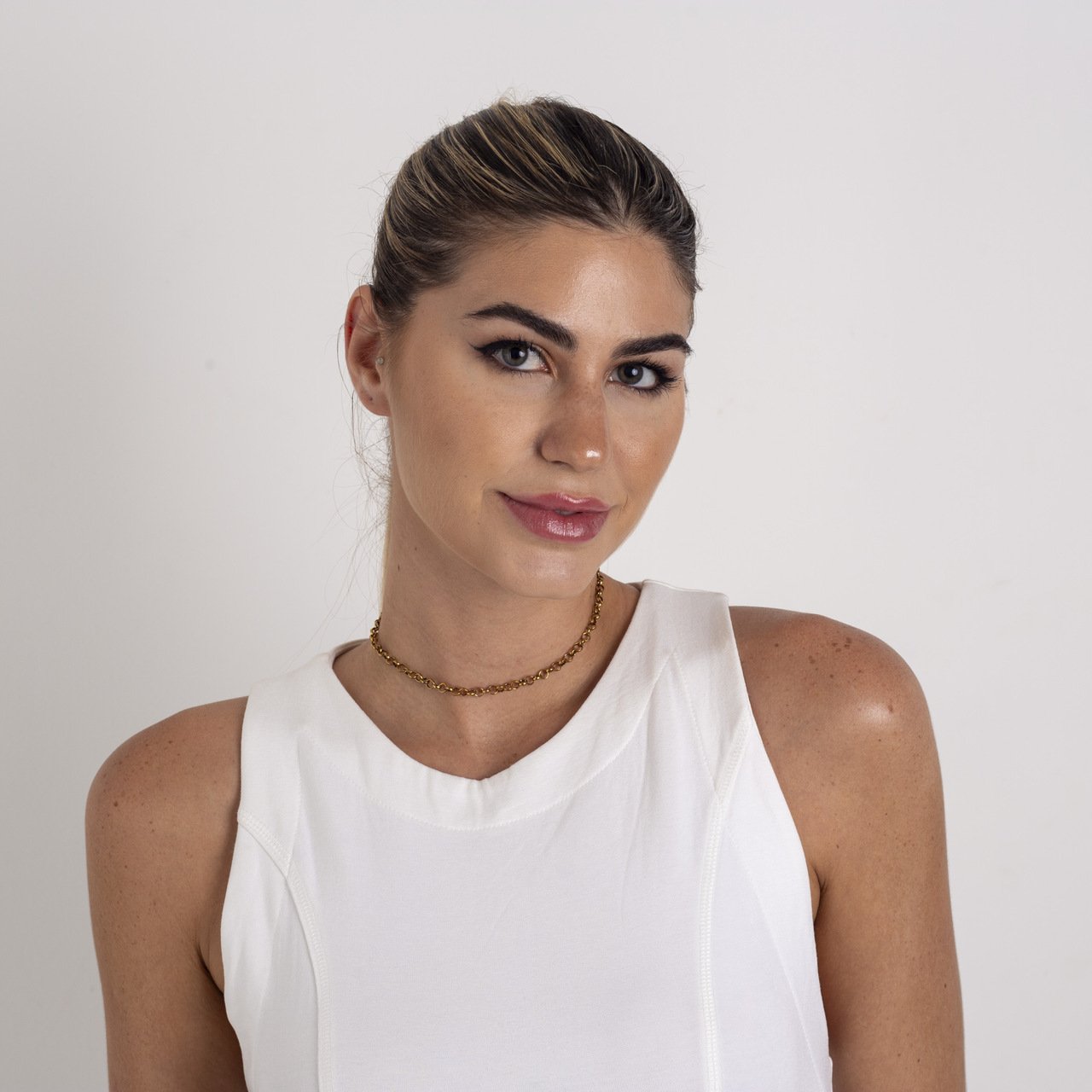 CHOKER ELOS ENTRELAÇADOS BANHO OURO VELHO