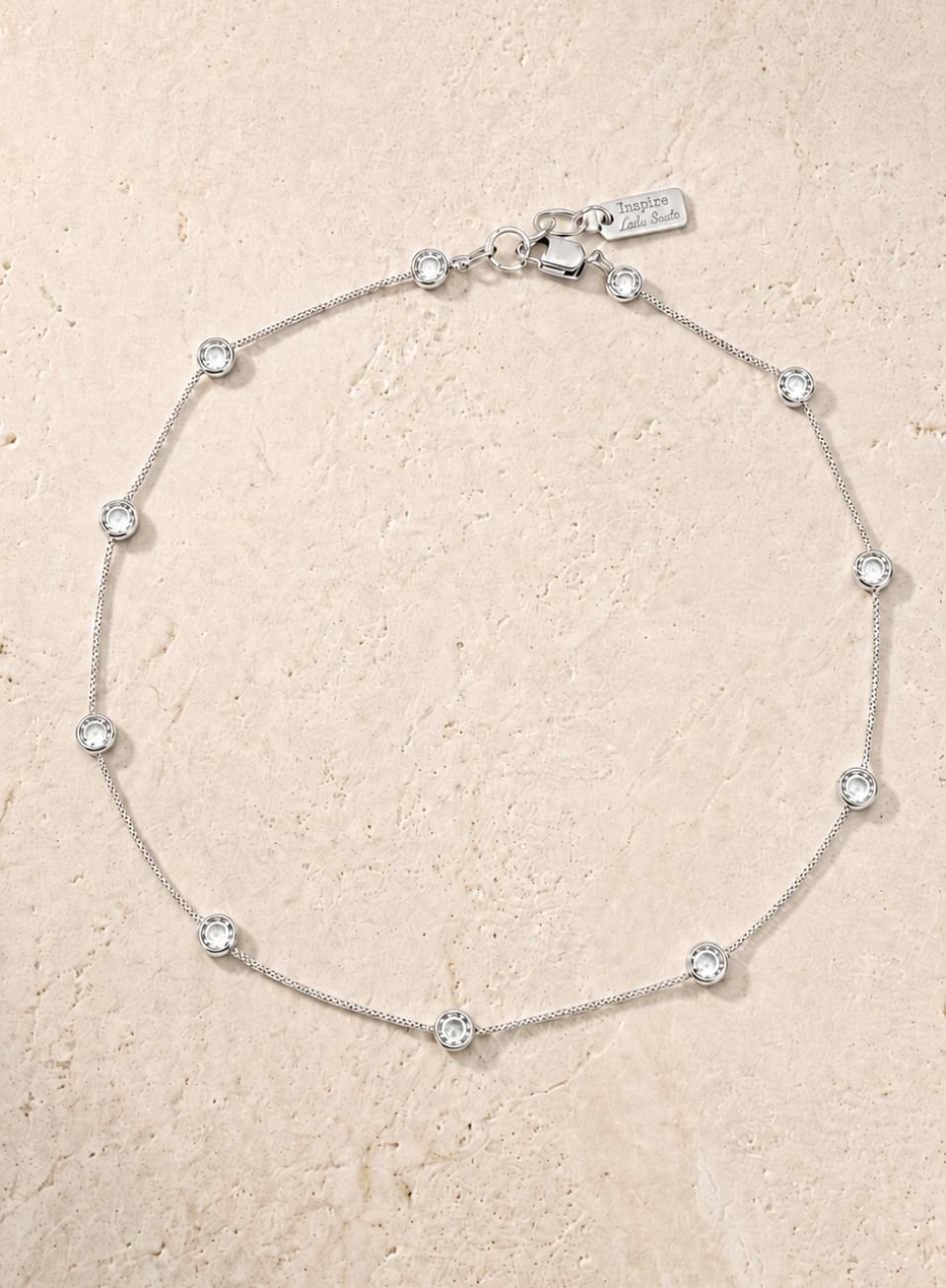 CHOKER EMILY BANHO DE RÓDIO BRANCO
