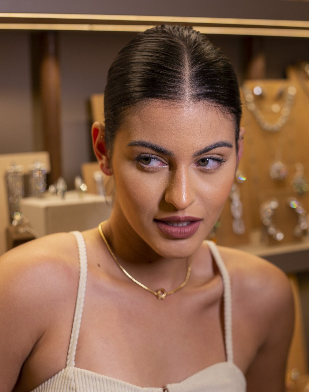 CHOKER NÓ CORRENTE RABO DE RATO FINA BANHO OURO