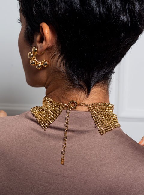 CHOKER OPUS MALHA BANHO OURO