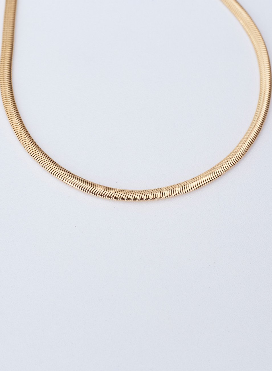 CHOKER SIMPLA RABO DE RATO 4 MM BANHO OURO