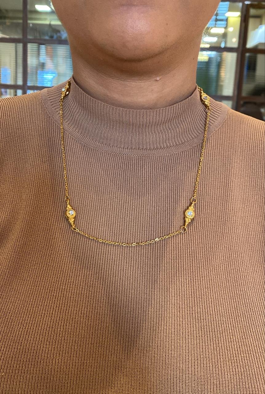 COLAR GREGO BANHO OURO