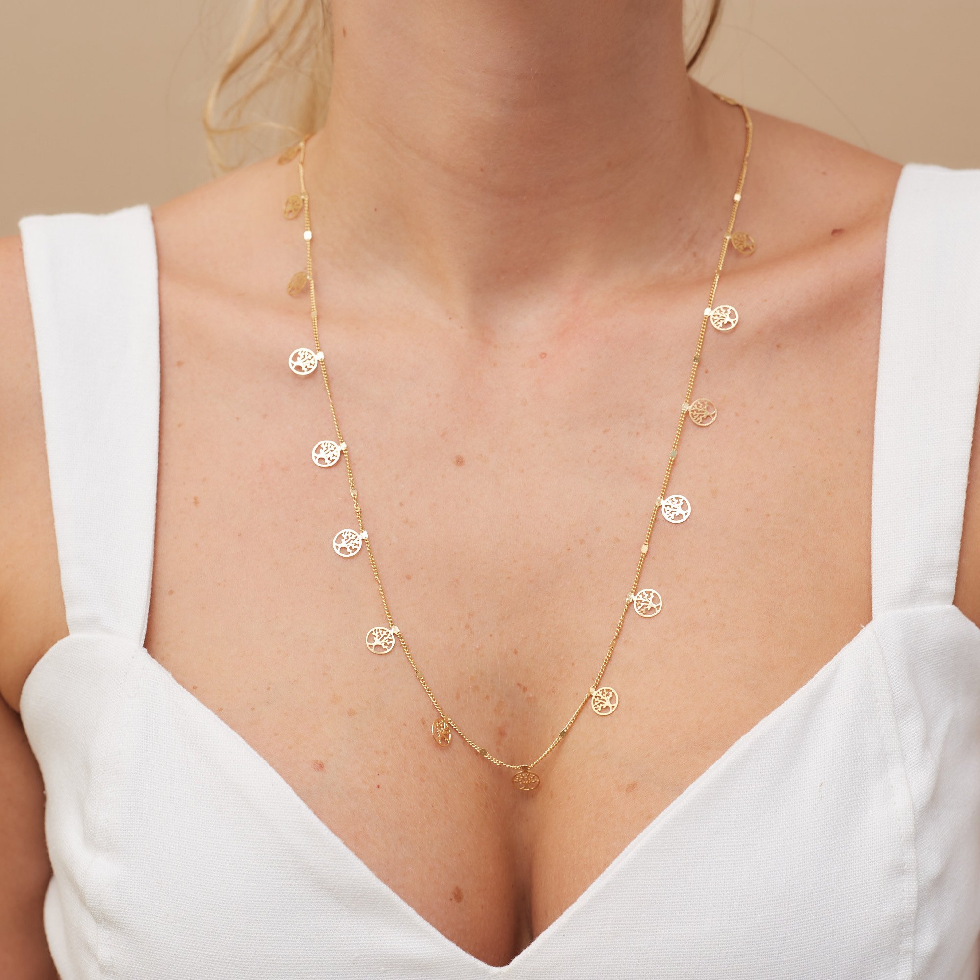 COLAR ÁRVORE DA VIDA G BANHO OURO