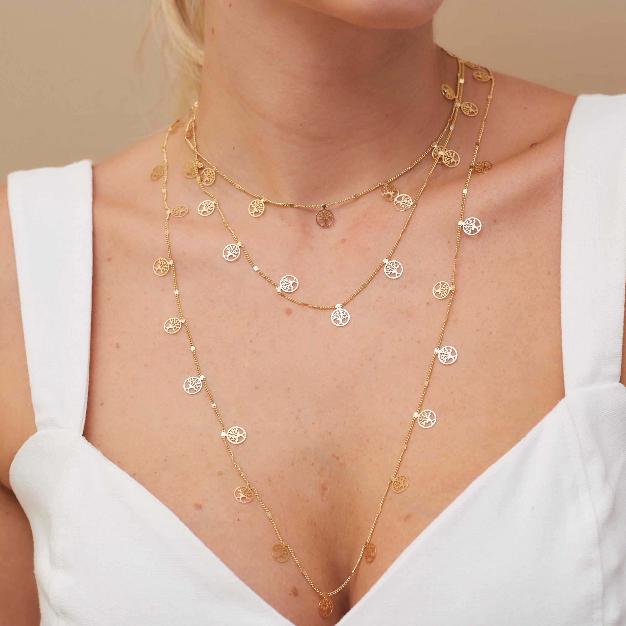 COLAR ÁRVORE DA VIDA P BANHO OURO