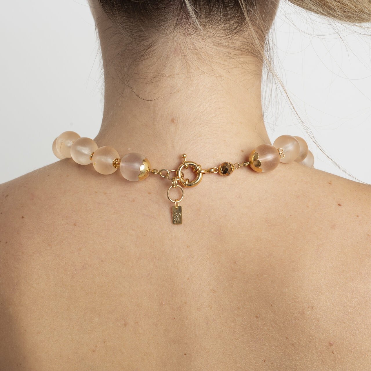 COLAR CONÃ BOLAS ROSÉ