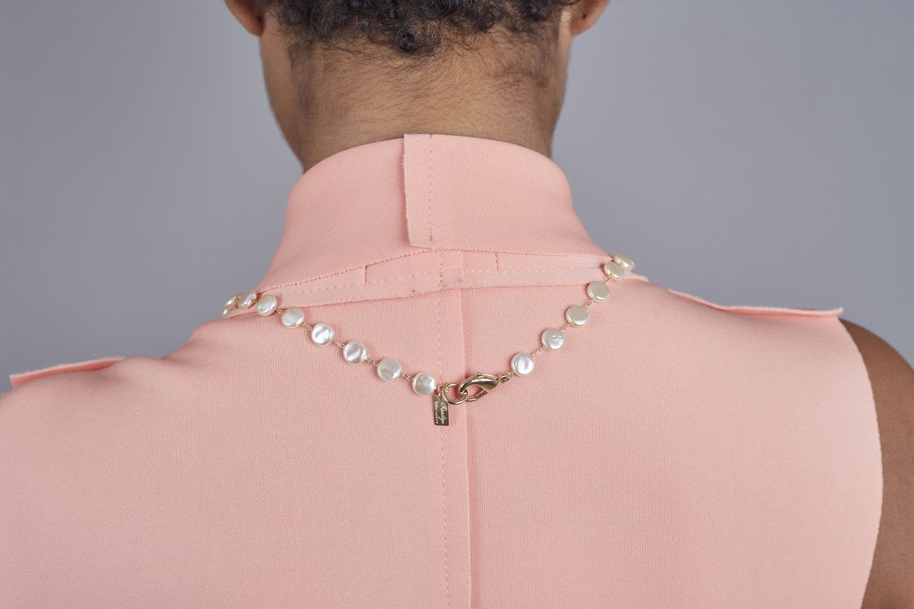 COLAR CONTOS PEROLADO BANHO OURO