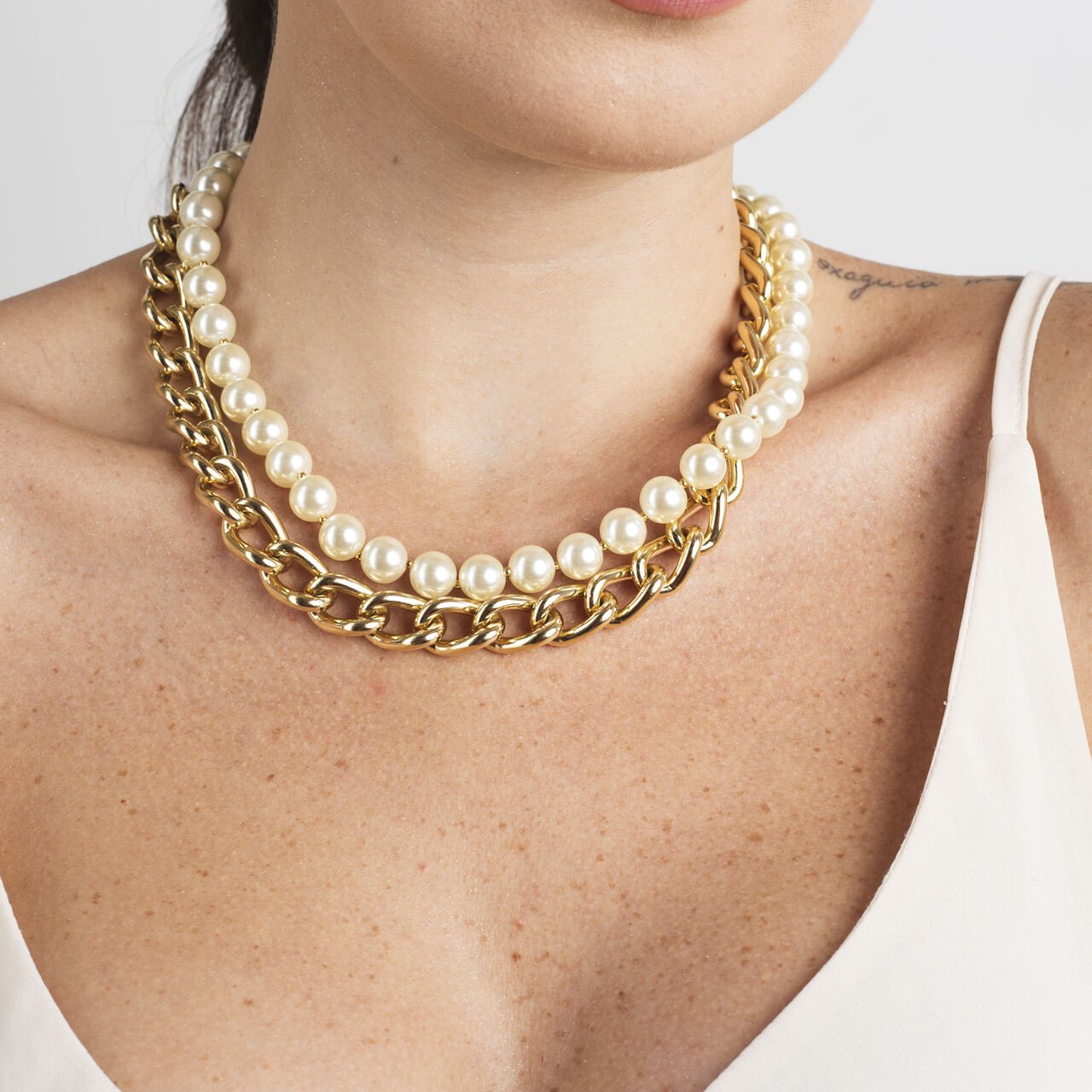 COLAR GRUMET BANHO OURO