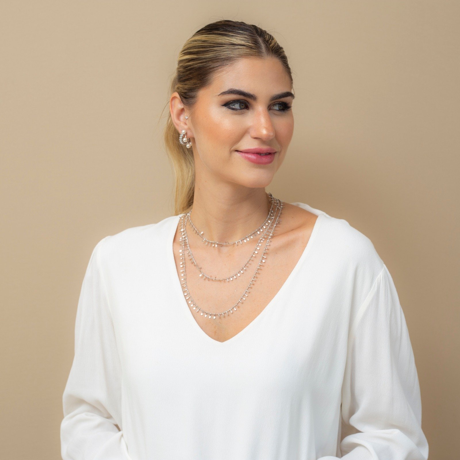 COLAR LONGO PEDAL BANHO RÓDIO BRANCO