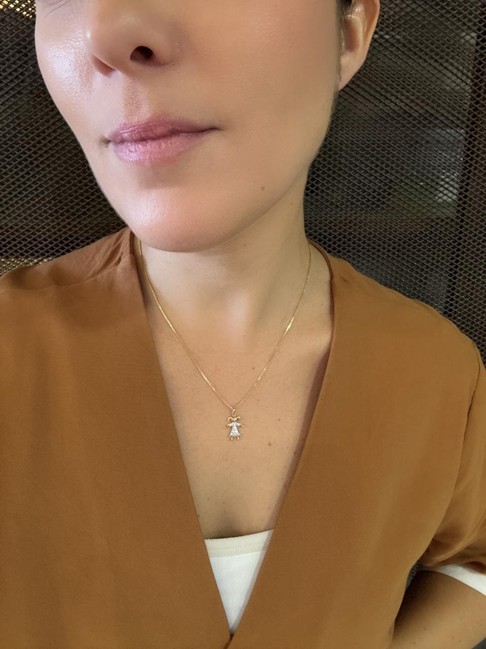 COLAR MENINA ZIRCÔNIA BANHO OURO