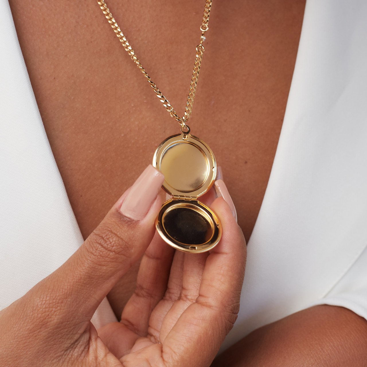 COLAR RELICÁRIO INICIAL C BANHO OURO